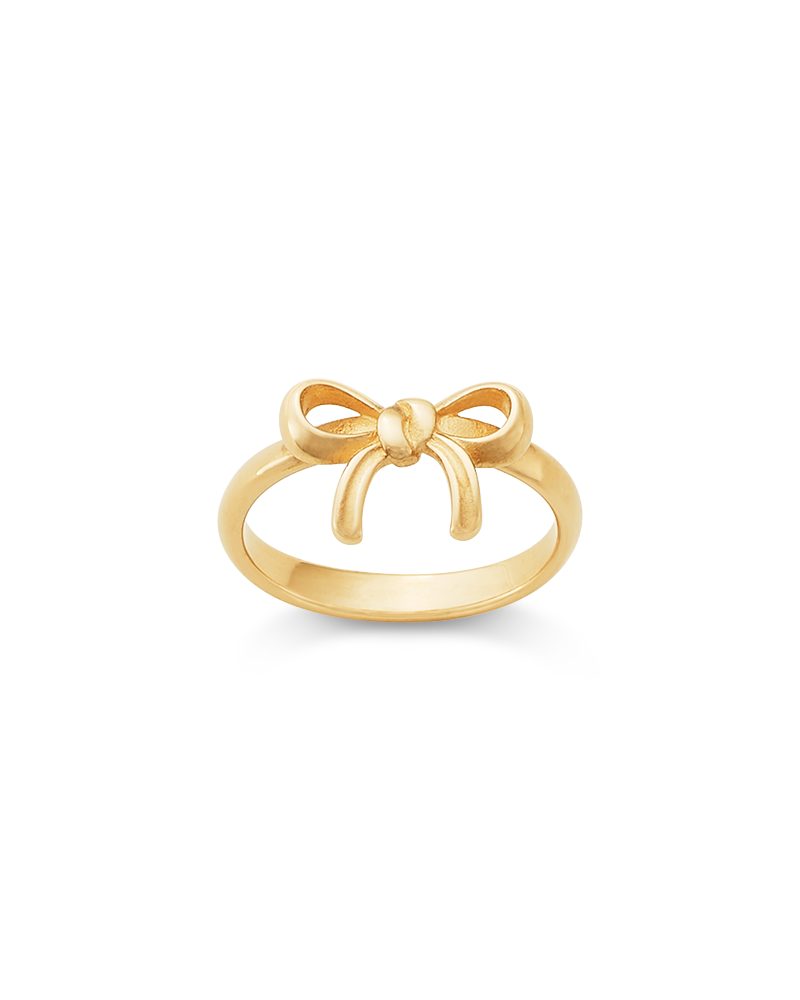 Delicate Bow Gold Ring - Image 3